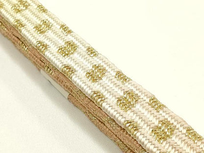 平和屋着物●和装小物　上質な帯締め　貝ノ口組　金糸　暈し　正絹　逸品　未使用　AABK5462ay