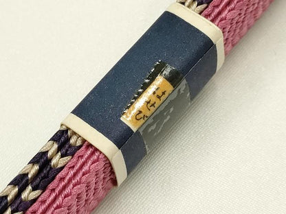 平和屋着物●和装小物　上質な帯締め　笹浪組　暈し　正絹　逸品　未使用　AABK5464ay