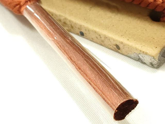 平和屋着物●和装小物　上質な帯締め　大正十四年創業 和装小物の老舗 三ッ杵印 紐の渡敬　帯留め付き　作家物　逸品　未使用　AABK5465ay