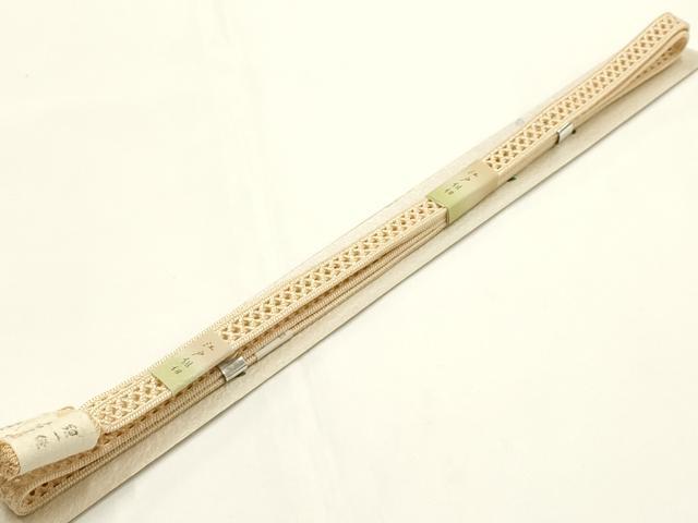 平和屋着物＊夏物　和装小物　上質な帯締め　平田ひも　紐一條　レース組　撚り房　正絹　逸品　未使用　AABK5473ay
