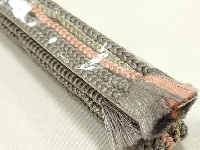 平和屋着物＊夏物　和装小物　上質な帯締め　レース組　金糸　たこ足房　正絹　逸品　未使用　AABK5475ay