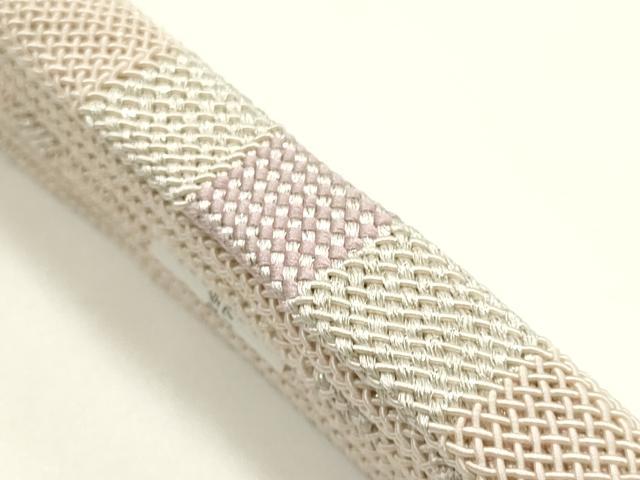 平和屋着物＊夏物　和装小物　上質な帯締め　レース組　内記組　銀糸　撚り房　逸品　未使用　AABK5480ay