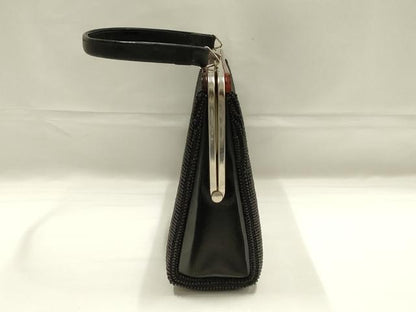 平和屋着物●和装小物　和装バッグ　ハンドバッグ　ビーズバッグ　黒珊瑚　逸品　AABK5492ay