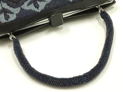 平和屋着物●和装小物　和装バッグ　ハンドバッグ　ビーズバッグ　花柄　逸品　AABK5494ay