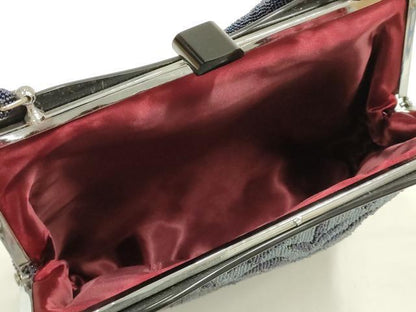 平和屋着物●和装小物　和装バッグ　ハンドバッグ　ビーズバッグ　花柄　逸品　AABK5494ay