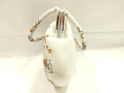 平和屋着物●和装小物　和装バッグ　ハンドバッグ　ビーズバッグ　花柄　逸品　AABK5497ay