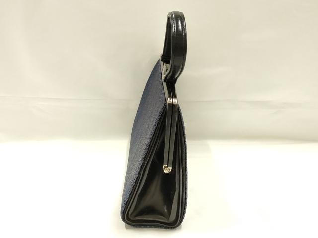 平和屋着物●和装小物　和装バッグ　ハンドバッグ　ビーズバッグ　青　逸品　AABK5503ay