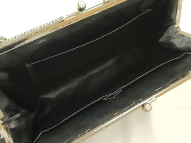 平和屋着物●和装小物　和装バッグ　ハンドバッグ　ビーズバッグ　がま口　花柄　逸品　AABK5504ay