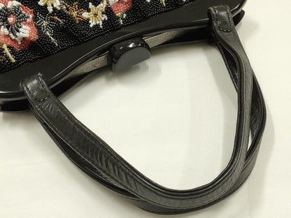 平和屋着物●和装小物　和装バッグ　ハンドバッグ　ビーズバッグ　亀甲花文　逸品　AABK5507ay