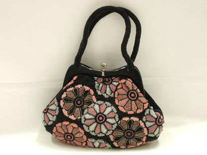平和屋着物●和装小物　和装バッグ　ハンドバッグ　ビーズバッグ　花柄　逸品　AABK5509ay