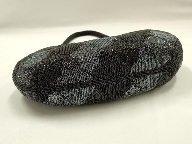 平和屋着物●和装小物　和装バッグ　ハンドバッグ　ビーズバッグ　縞　逸品　AABK5512ay