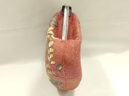 平和屋着物●和装小物　和装バッグ　ハンドバッグ　ビーズバッグ　枝葉　逸品　AABK5513ay