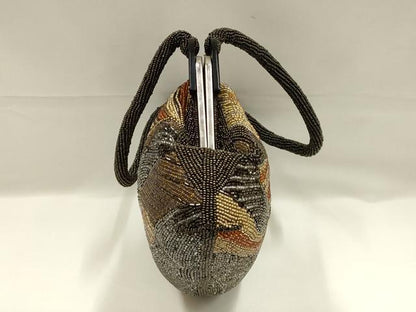 平和屋着物●和装小物　和装バッグ　ハンドバッグ　ビーズバッグ　幾何学模様　逸品　AABK5514ay