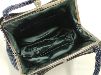 平和屋着物●和装小物　和装バッグ　ハンドバッグ　ビーズバッグ　縞　逸品　AABK5515ay
