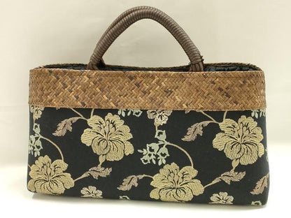 平和屋着物●西陣　川島織物　和装小物　和装バッグ　ハンドバッグ　刺繍　更紗花文　逸品　AABK5532ay