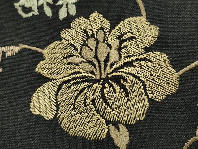 平和屋着物●西陣　川島織物　和装小物　和装バッグ　ハンドバッグ　刺繍　更紗花文　逸品　AABK5532ay