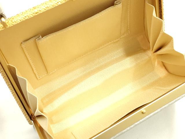 平和屋着物●和装小物　和装バッグ　ハンドバッグ　花柄　銀糸　逸品　AABK5538ay
