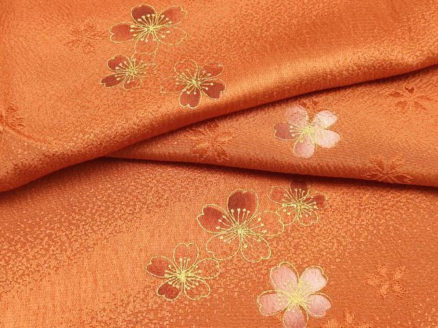 平和屋本店●和装小物　帯締め・帯揚げセット　千晃　アサカ謹製　高麗組　舞花文　金糸　金彩　暈し　正絹　逸品　未使用　AABK5545ay