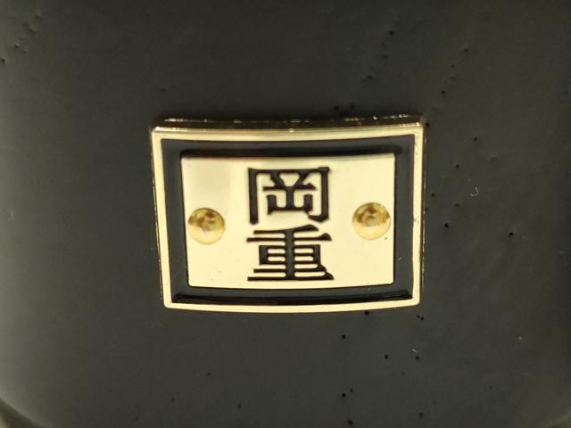 平和屋着物●岡重謹製　OKAJIMA　和装小物　下駄　桐下駄　黒　友禅柄鼻緒　象更紗　浴衣　夏着物　共箱付き　逸品　未使用　AABK5553ay