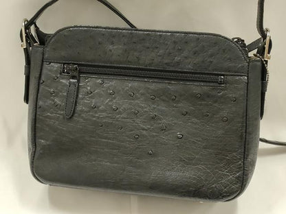 平和屋着物▼ファッション小物　ショルダーバッグ　オーストリッチ　JRAタグ付き　逸品　AABK5569ay