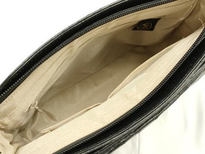 平和屋着物▼ファッション小物　ショルダーバッグ　オーストリッチ　JRAタグ付き　逸品　AABK5569ay