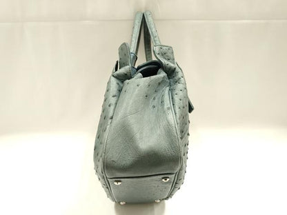 平和屋着物▼ファッション小物　ハンドバッグ　オーストリッチ　リボン　JRAタグ付き　逸品　AABK5570ay