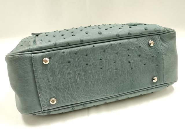 平和屋着物▼ファッション小物　ハンドバッグ　オーストリッチ　リボン　JRAタグ付き　逸品　AABK5570ay