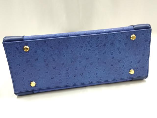 平和屋着物▼和装小物 和装バッグ ハンドバッグ FRANCE DE MODE オーストリッチ型押し 逸品 AABK5573ay