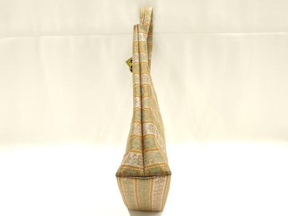 平和屋着物▼和装小物　和装バッグ　ハンドバッグ　トートバッグ　花鳥文　金糸　春草　逸品　未使用　AABK5578ay