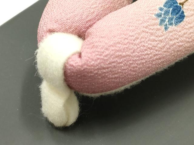 平和屋着物●岡重謹製　OKAJIMA　和装小物　下駄　桐下駄　二枚歯　黒　友禅柄鼻緒　更紗　浴衣　共箱付き　逸品　未使用　AABK5584ay