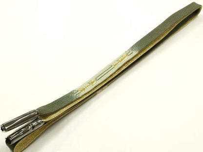 平和屋着物●和装小物　帯締め・帯揚げセット　高麗組　金糸　金彩　暈し　撚り房　正絹　逸品　未使用　AABK5600ay
