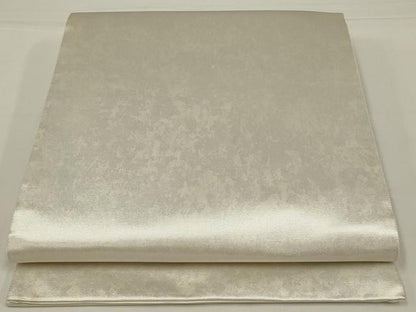 平和屋着物◎六通柄袋帯　霞文　漆銀泥　銀糸　正絹　逸品　未使用　AABK5617ou