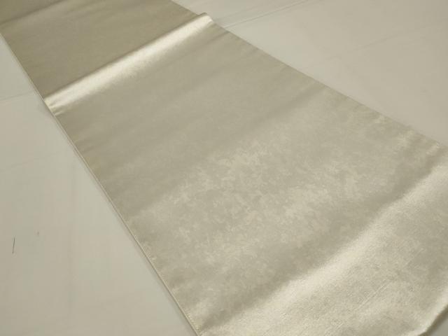 平和屋着物◎六通柄袋帯　霞文　漆銀泥　銀糸　正絹　逸品　未使用　AABK5617ou