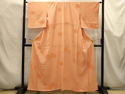 平和屋着物■上質な小紋　花丸文　正絹　逸品　AABK5641sx