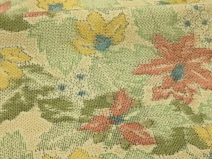 平和屋着物■上質な紬　草花文　正絹　逸品　AABK5642sx