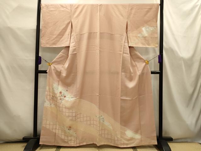 平和屋着物■訪問着　刺繍　飾花文　金銀彩　正絹　逸品　AABK5648sx
