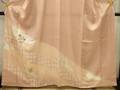 平和屋着物■訪問着　刺繍　飾花文　金銀彩　正絹　逸品　AABK5648sx