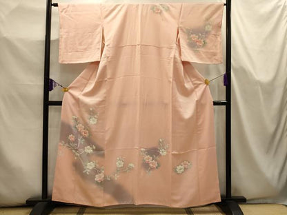 平和屋着物■訪問着　友禅　刺繍　枝花文　暈し染め　金糸　やまと誂製　正絹　逸品　AABK5649sx