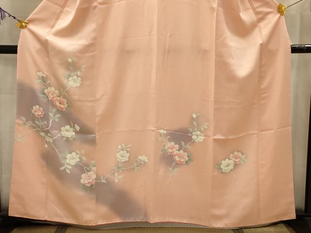 平和屋着物■訪問着　友禅　刺繍　枝花文　暈し染め　金糸　やまと誂製　正絹　逸品　AABK5649sx