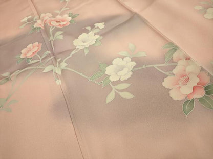 平和屋着物■訪問着　友禅　刺繍　枝花文　暈し染め　金糸　やまと誂製　正絹　逸品　AABK5649sx