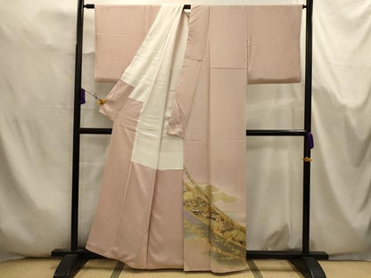 平和屋着物■豪華色留袖　人物風景文　暈し染め　金銀彩　正絹　逸品　AABK5664sx
