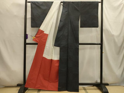 平和屋着物■本場大島紬　亀甲花文　正絹　逸品　AABK5668sx