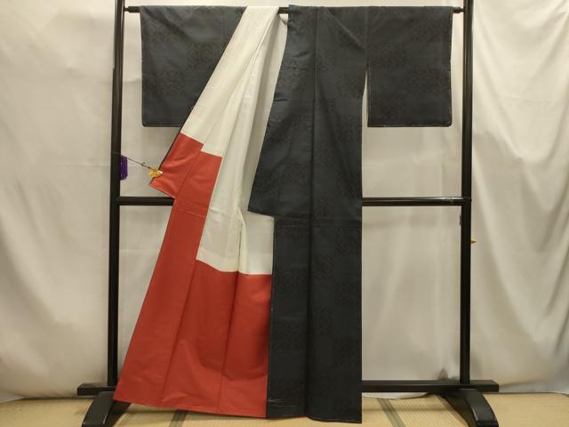 平和屋着物■本場大島紬　亀甲花文　正絹　逸品　AABK5668sx