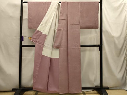 平和屋着物■伝統工芸師　服部光擴　小紋　霞文　正絹　逸品　AABK5672sx