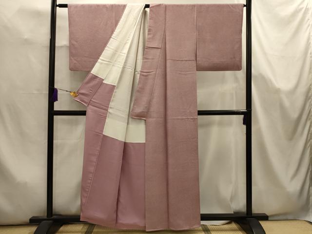 平和屋着物■伝統工芸師　服部光擴　小紋　霞文　正絹　逸品　AABK5672sx
