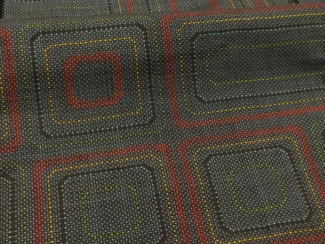 平和屋着物■本場大島紬　7マルキ　幾何学文様　正絹　逸品　AABK5674sx