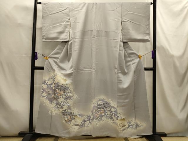 平和屋着物■豪華色留袖　辻が花　色紙風景文　暈し染め　金彩　正絹　逸品　AABK5675sx