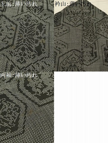 平和屋着物■本場大島紬　7マルキ　亀甲花文　正絹　逸品　AABK5677sx
