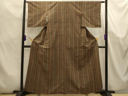 平和屋着物■上質な紬　間道　正絹　逸品　AABK5682sx