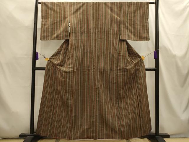 平和屋着物■上質な紬　間道　正絹　逸品　AABK5682sx
